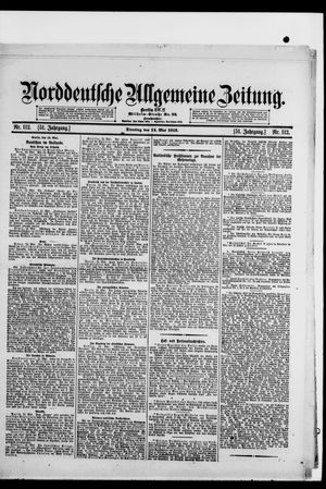 Norddeutsche allgemeine Zeitung vom 14.05.1912