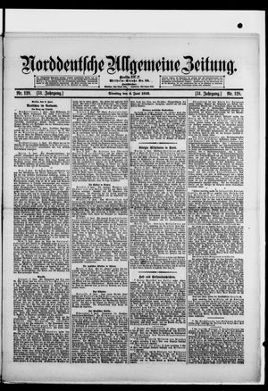 Norddeutsche allgemeine Zeitung vom 04.06.1912