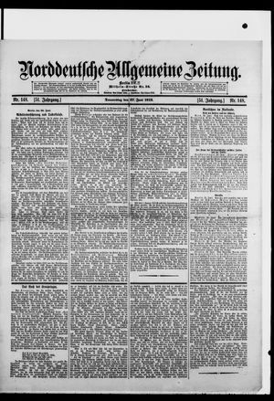 Norddeutsche allgemeine Zeitung vom 27.06.1912