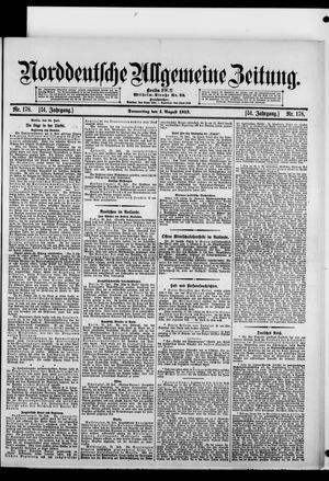 Norddeutsche allgemeine Zeitung vom 01.08.1912