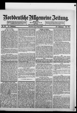 Norddeutsche allgemeine Zeitung vom 03.08.1912