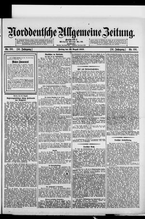 Norddeutsche allgemeine Zeitung on Aug 16, 1912