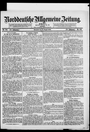 Norddeutsche allgemeine Zeitung vom 17.08.1912