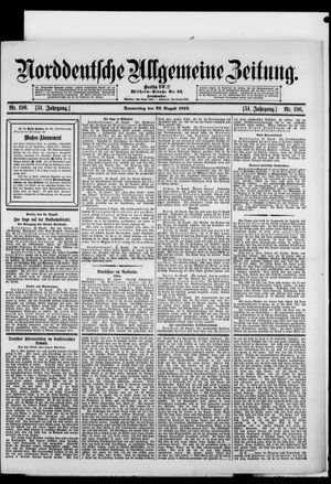 Norddeutsche allgemeine Zeitung vom 22.08.1912