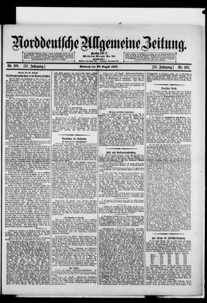 Norddeutsche allgemeine Zeitung vom 28.08.1912