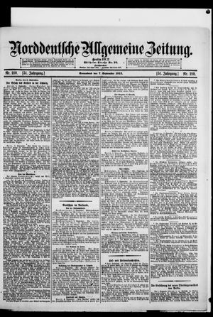 Norddeutsche allgemeine Zeitung vom 07.09.1912