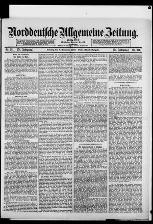 Norddeutsche allgemeine Zeitung vom 08.09.1912