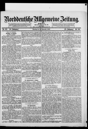 Norddeutsche allgemeine Zeitung vom 10.09.1912