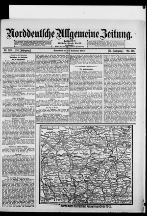 Norddeutsche allgemeine Zeitung vom 14.09.1912