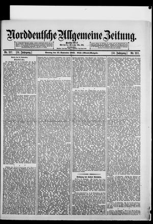 Norddeutsche allgemeine Zeitung vom 15.09.1912