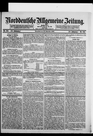 Norddeutsche allgemeine Zeitung vom 21.09.1912