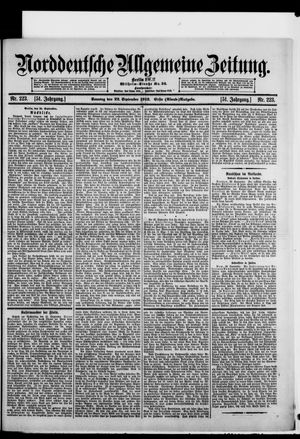 Norddeutsche allgemeine Zeitung on Sep 22, 1912