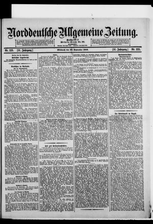 Norddeutsche allgemeine Zeitung on Sep 25, 1912