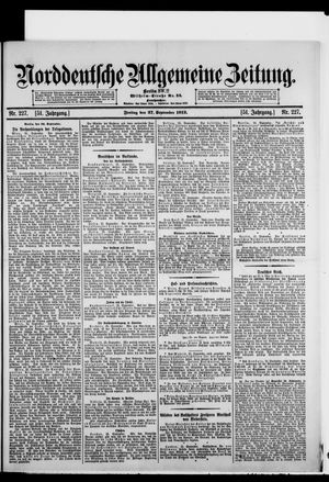 Norddeutsche allgemeine Zeitung vom 27.09.1912