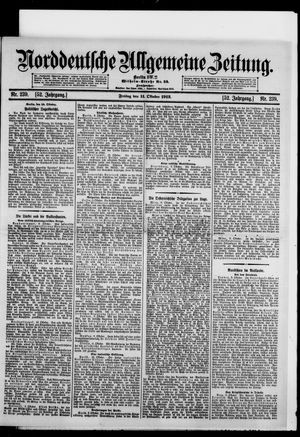 Norddeutsche allgemeine Zeitung vom 11.10.1912