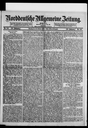 Norddeutsche allgemeine Zeitung vom 13.10.1912