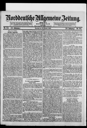Norddeutsche allgemeine Zeitung vom 15.10.1912