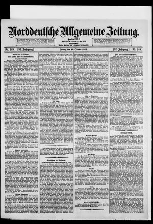 Norddeutsche allgemeine Zeitung vom 18.10.1912