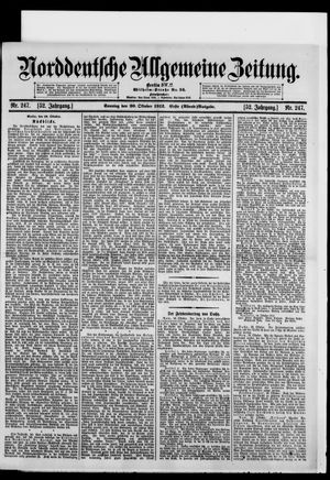 Norddeutsche allgemeine Zeitung vom 20.10.1912