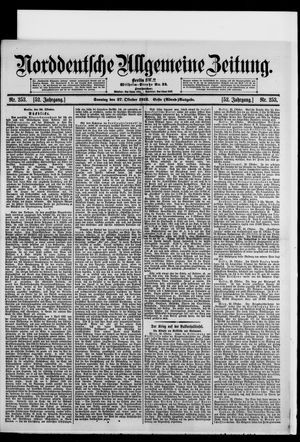 Norddeutsche allgemeine Zeitung vom 27.10.1912