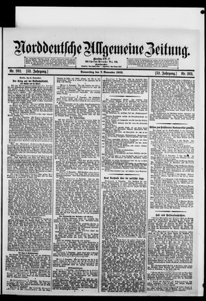 Norddeutsche allgemeine Zeitung vom 07.11.1912
