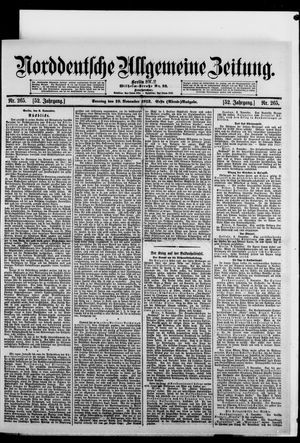Norddeutsche allgemeine Zeitung vom 10.11.1912