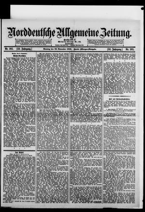 Norddeutsche allgemeine Zeitung vom 10.11.1912