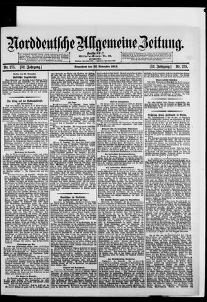Norddeutsche allgemeine Zeitung vom 23.11.1912
