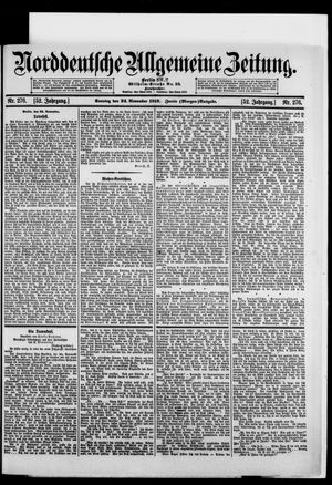 Norddeutsche allgemeine Zeitung vom 24.11.1912
