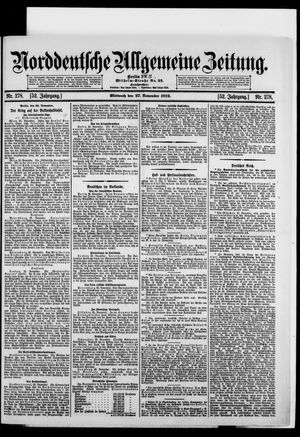 Norddeutsche allgemeine Zeitung vom 27.11.1912