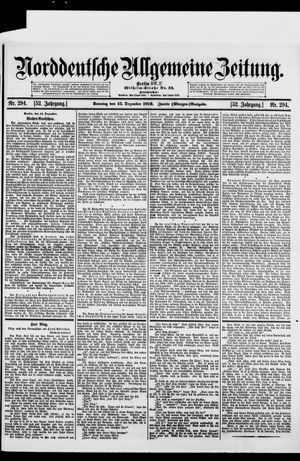 Norddeutsche allgemeine Zeitung vom 15.12.1912