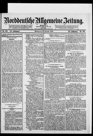 Norddeutsche allgemeine Zeitung vom 25.12.1912