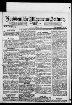 Norddeutsche allgemeine Zeitung vom 15.01.1913