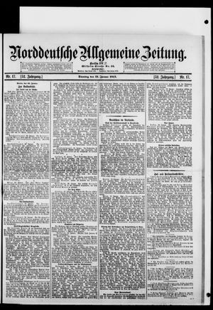 Norddeutsche allgemeine Zeitung vom 21.01.1913