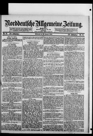 Norddeutsche allgemeine Zeitung vom 22.01.1913