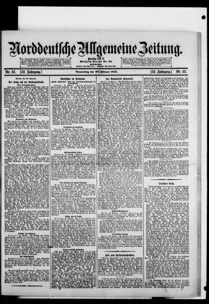 Norddeutsche allgemeine Zeitung vom 20.02.1913