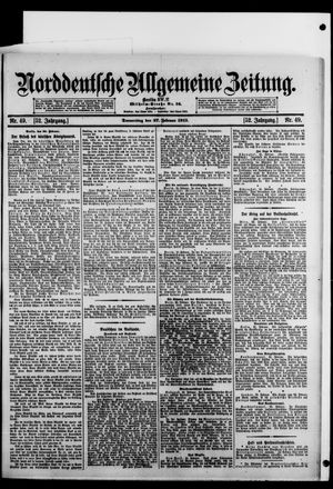 Norddeutsche allgemeine Zeitung on Feb 27, 1913