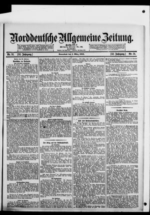 Norddeutsche allgemeine Zeitung on Mar 1, 1913