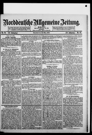 Norddeutsche allgemeine Zeitung vom 15.03.1913