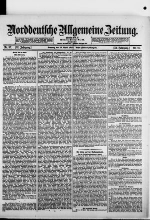 Norddeutsche allgemeine Zeitung vom 13.04.1913