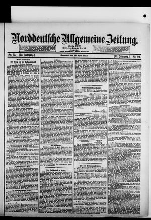 Norddeutsche allgemeine Zeitung on Apr 19, 1913