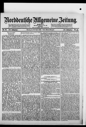 Norddeutsche allgemeine Zeitung vom 20.04.1913