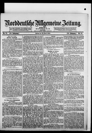 Norddeutsche allgemeine Zeitung vom 25.04.1913