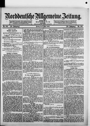 Norddeutsche allgemeine Zeitung vom 09.05.1913