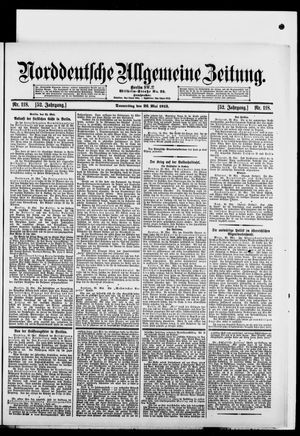 Norddeutsche allgemeine Zeitung vom 22.05.1913