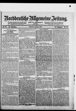 Norddeutsche allgemeine Zeitung vom 18.06.1913