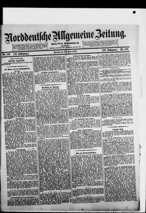 Norddeutsche allgemeine Zeitung vom 27.06.1913