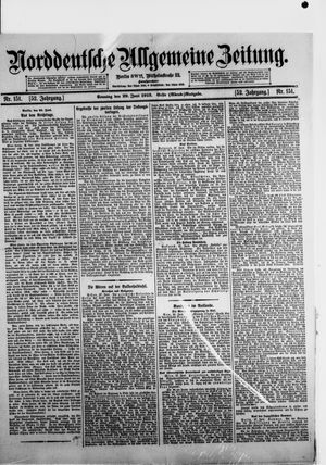 Norddeutsche allgemeine Zeitung vom 29.06.1913