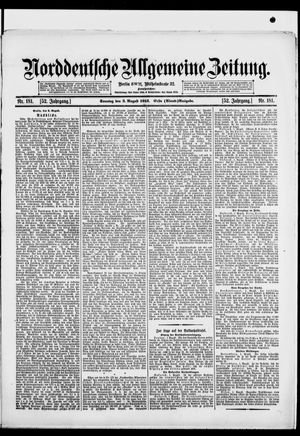 Norddeutsche allgemeine Zeitung vom 03.08.1913
