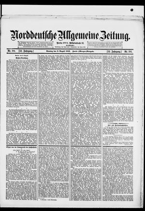 Norddeutsche allgemeine Zeitung vom 03.08.1913